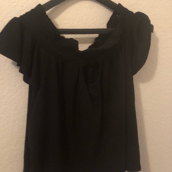 Black over the shoulder top!! - Picture 2 of 3
